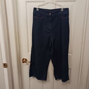 ORIGINAL TY Wear Jorts Cropped Jeans Size 14 Dark Wash